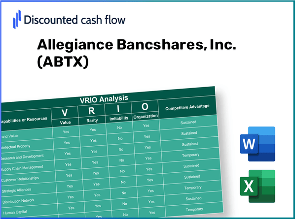 Allegiance Bancshares, Inc. (ABTX): VRIO Analysis [10-2024 Updated]