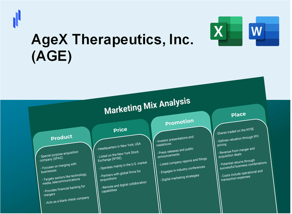 Marketing Mix Analysis of AgeX Therapeutics, Inc. (AGE)