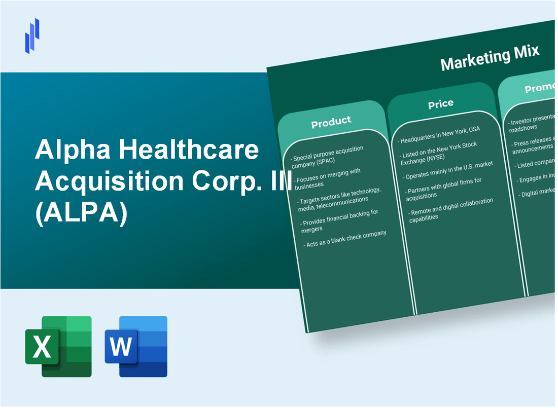 Marketing Mix Analysis of Alpha Healthcare Acquisition Corp. III (ALPA)