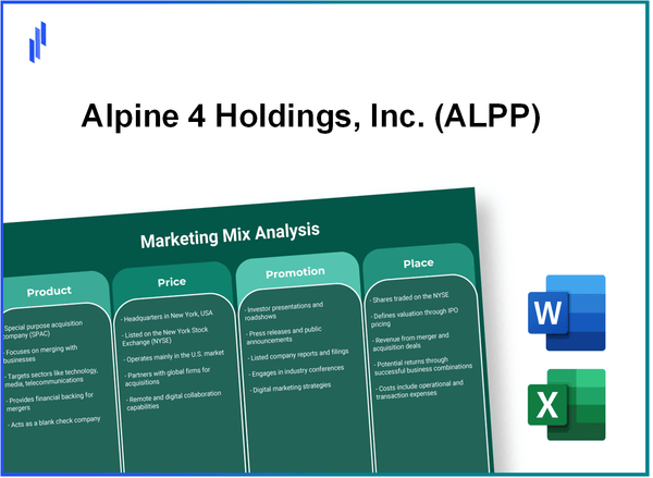 Marketing Mix Analysis of Alpine 4 Holdings, Inc. (ALPP)