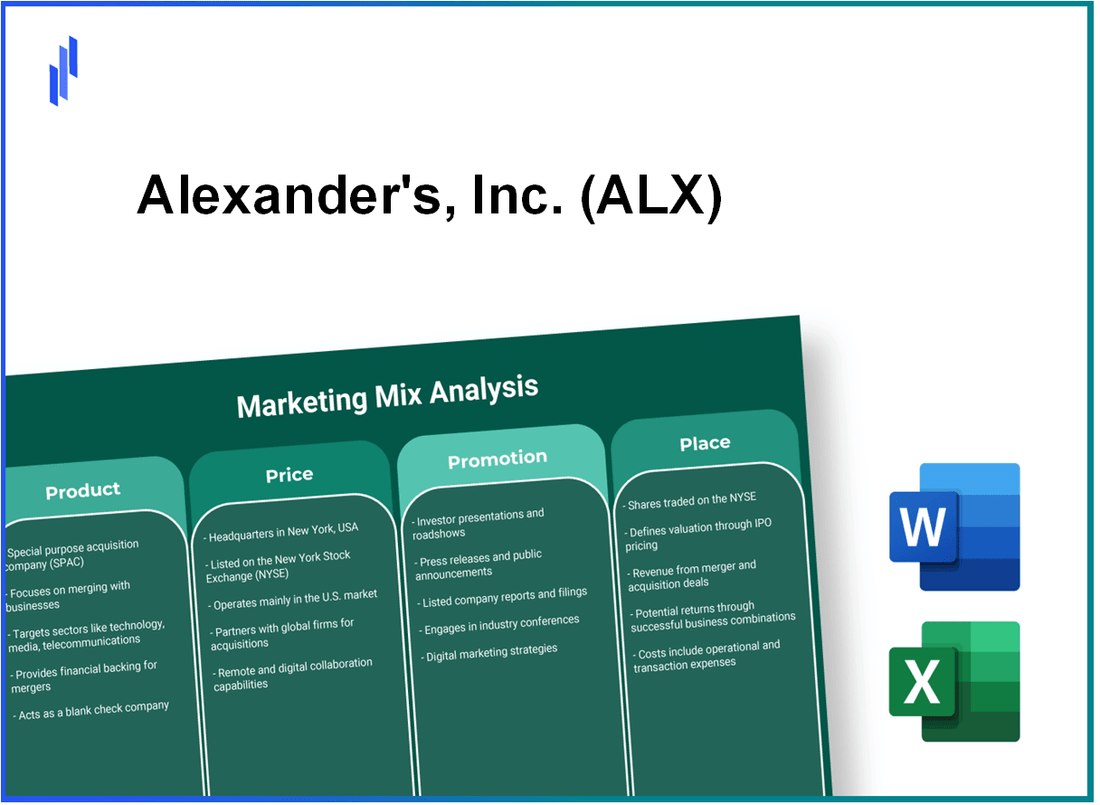 Marketing Mix Analysis of Alexander's, Inc. (ALX)