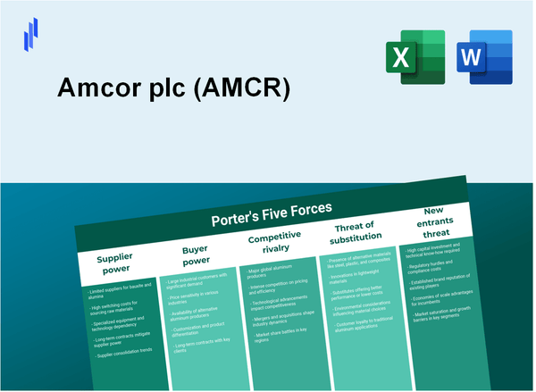 What are the Porter's Five Forces of Amcor plc (AMCR)?