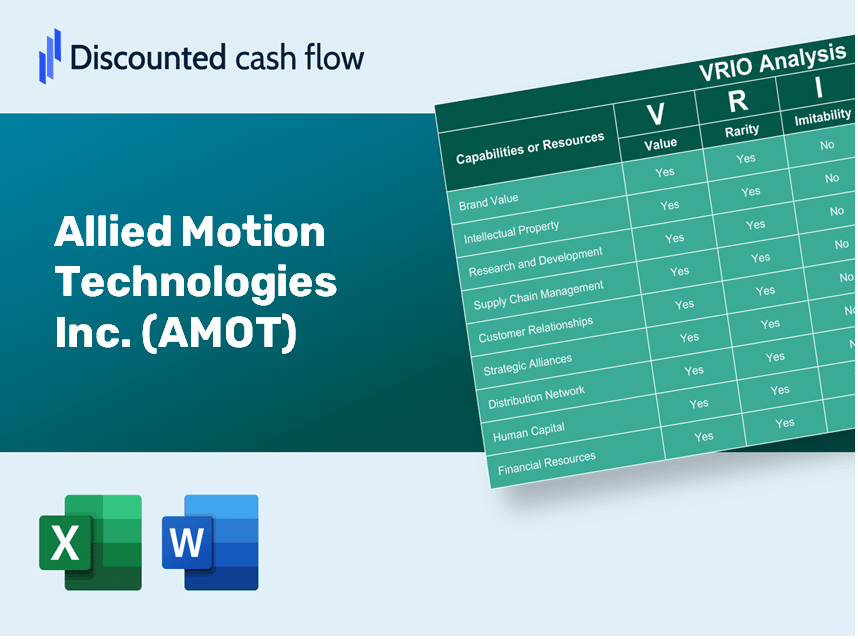 Allied Motion Technologies Inc. (AMOT): VRIO Analysis [10-2024 Updated]