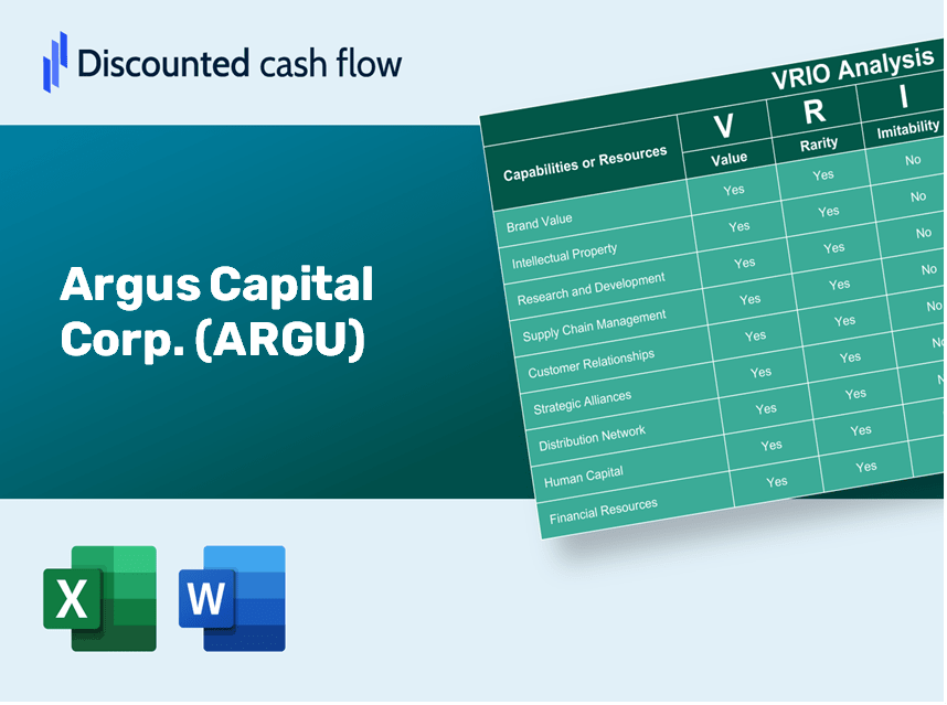 Argus Capital Corp. (ARGU): VRIO Analysis [10-2024 Updated]