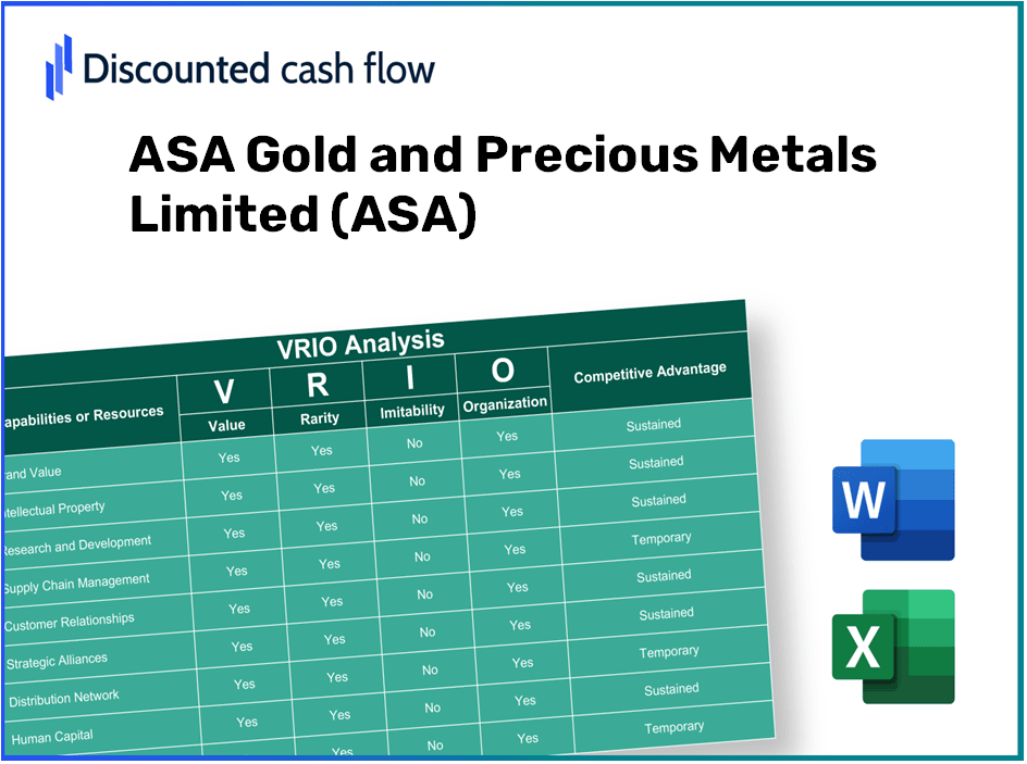 ASA Gold and Precious Metals Limited (ASA): VRIO Analysis [10-2024 Updated]