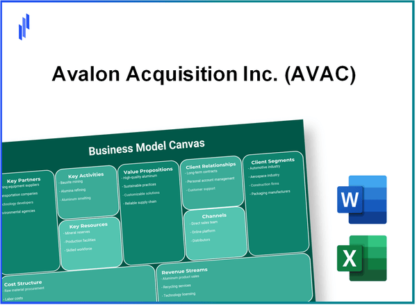 Avalon Acquisition Inc. (AVAC): Business Model Canvas