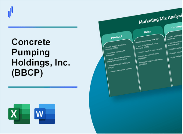 Marketing Mix Analysis of Concrete Pumping Holdings, Inc. (BBCP)