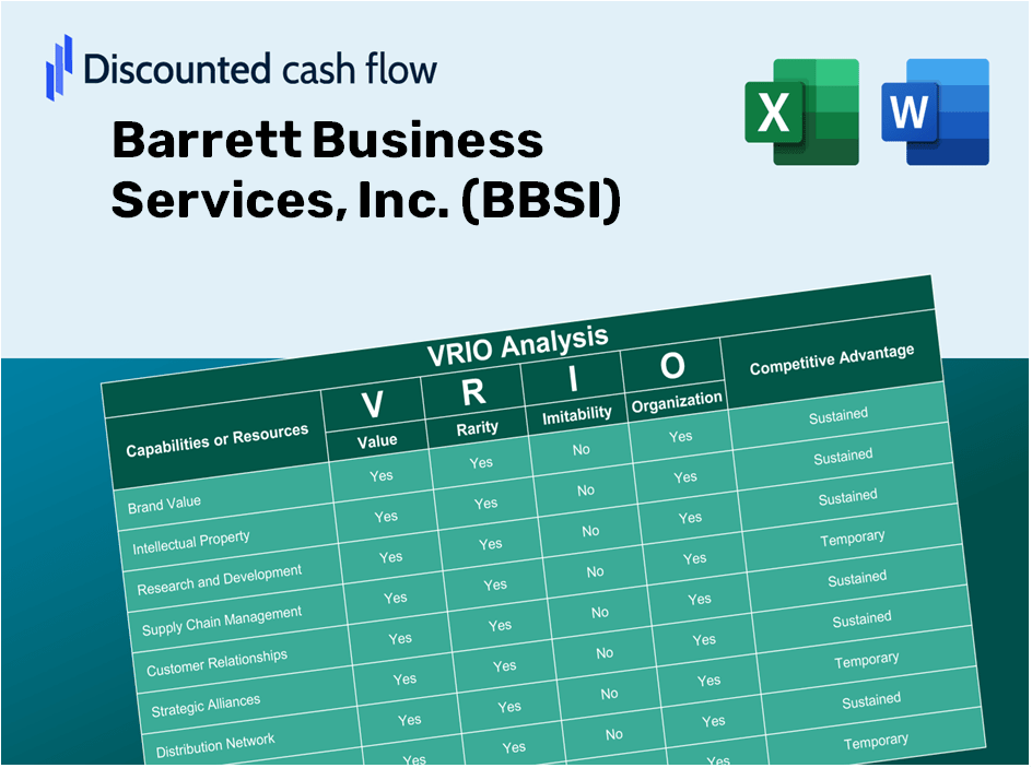 Barrett Business Services, Inc. (BBSI): VRIO Analysis [10-2024 Updated]