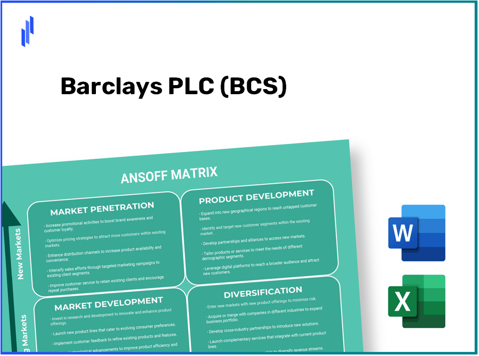 Barclays PLC (BCS) Análisis De Matriz Ansoff – Dcf-fm