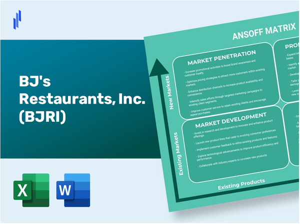 BJ's Restaurants, Inc. (BJRI)Ansoff Matrix