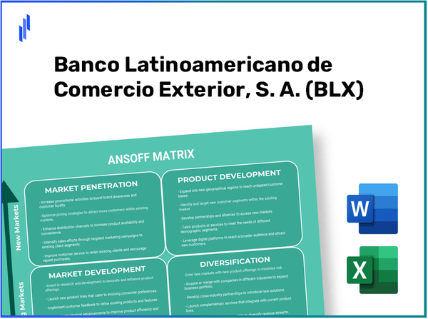 Banco Latinoamericano de Comercio Exterior, S. A. (BLX)Ansoff Matrix