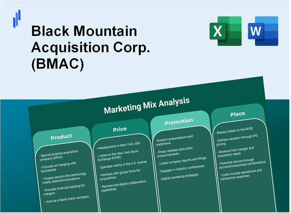 Marketing Mix Analysis of Black Mountain Acquisition Corp. (BMAC)