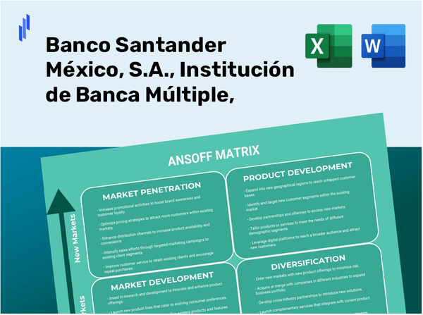 Banco Santander México, S.A., Institución de Banca Múltiple, Grupo Financiero Santander México (BSMX)Ansoff Matrix