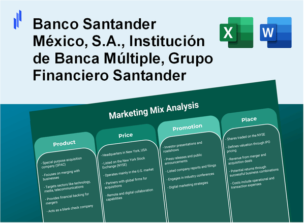 Marketing Mix Analysis of Banco Santander México, S.A., Institución de Banca Múltiple, Grupo Financiero Santander México (BSMX)