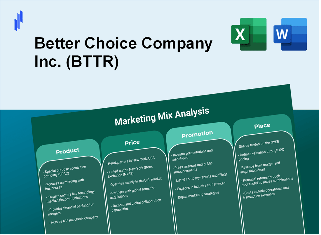 Marketing Mix Analysis of Better Choice Company Inc. (BTTR)