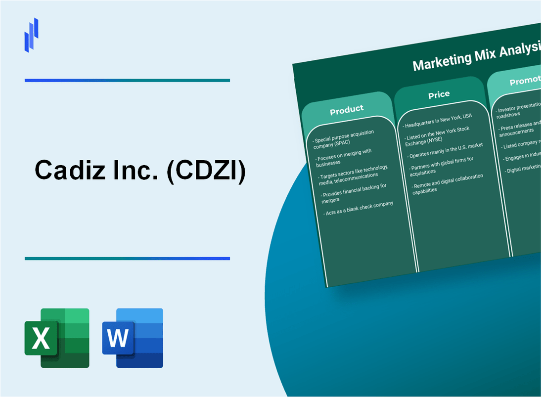 Marketing Mix Analysis of Cadiz Inc. (CDZI)