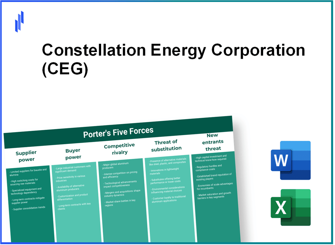 What are the Porter's Five Forces of Constellation Energy Corporation (CEG)?