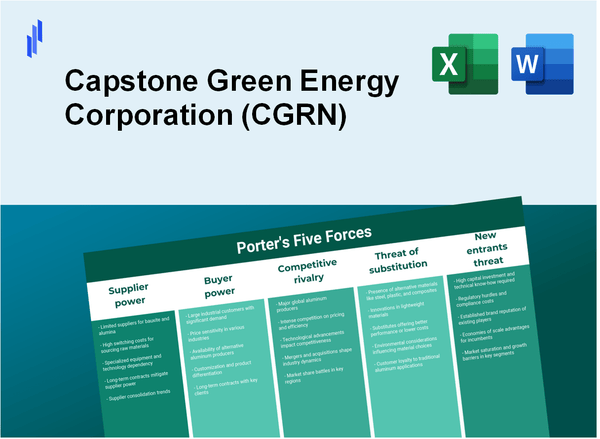 What are the Porter’s Five Forces of Capstone Green Energy Corporation (CGRN)?