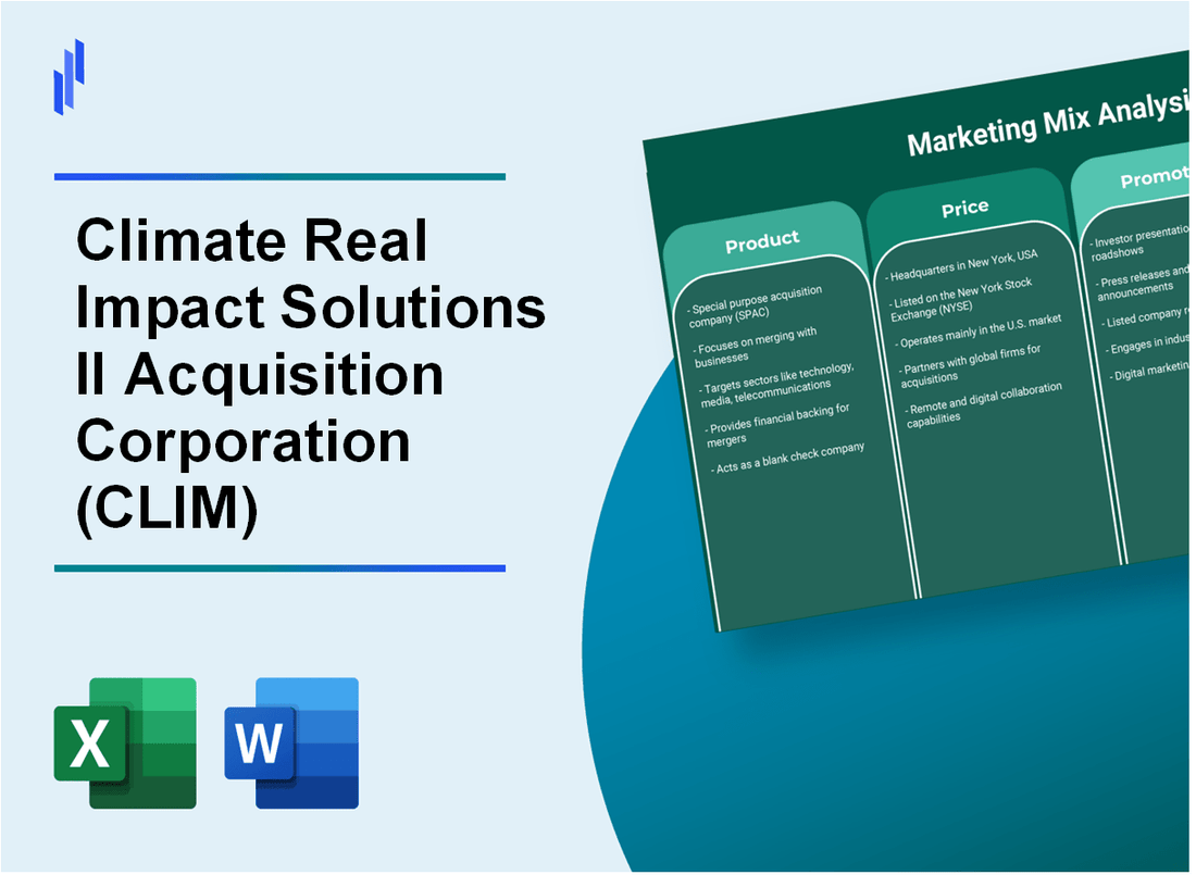 Marketing Mix Analysis of Climate Real Impact Solutions II Acquisition Corporation (CLIM)