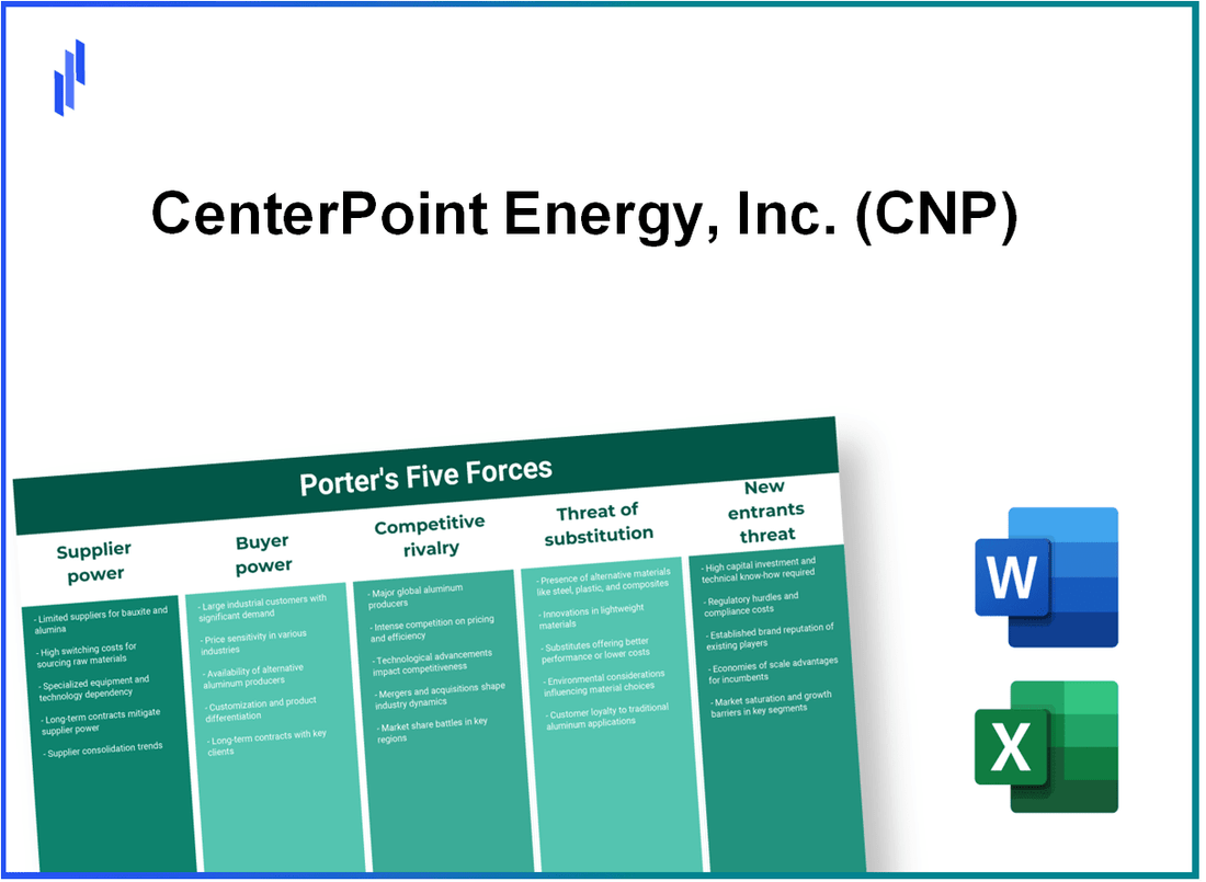 What are the Porter's Five Forces of CenterPoint Energy, Inc. (CNP)?