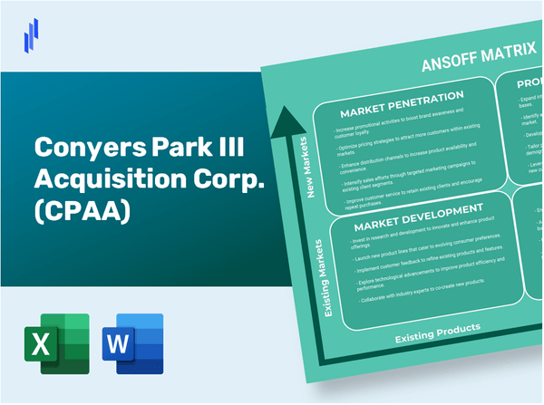 Conyers Park III Acquisition Corp. (CPAA)Ansoff Matrix