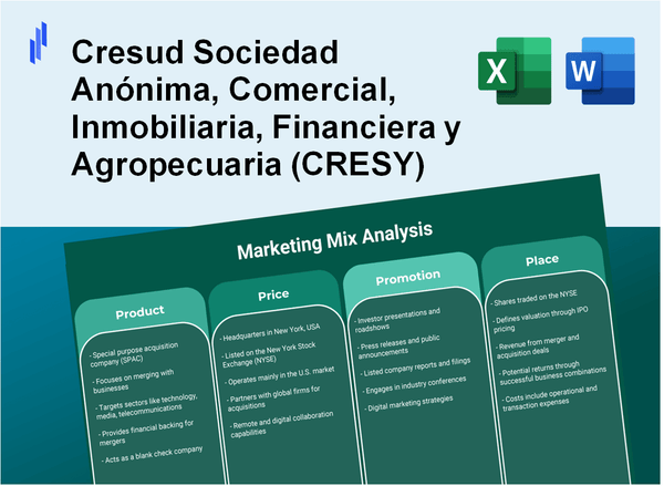 Marketing Mix Analysis of Cresud Sociedad Anónima, Comercial, Inmobiliaria, Financiera y Agropecuaria (CRESY)