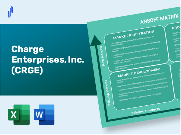 Charge Enterprises, Inc. (CRGE)Ansoff Matrix