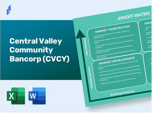 Central Valley Community Bancorp (CVCY)Ansoff Matrix