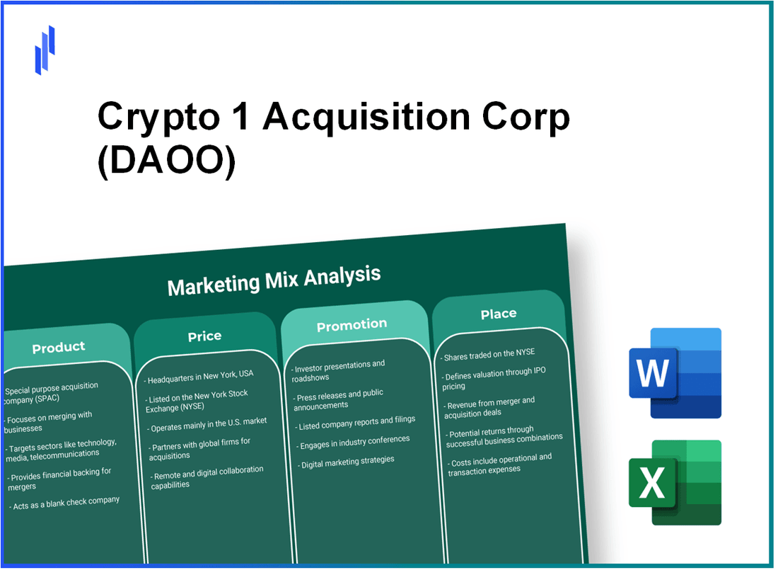 Marketing Mix Analysis of Crypto 1 Acquisition Corp (DAOO)