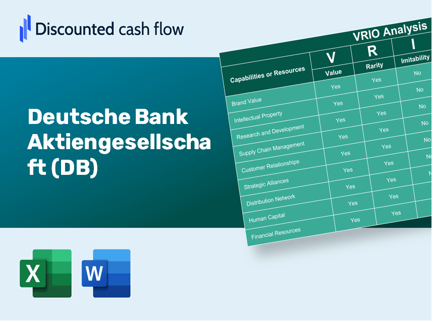 Deutsche Bank Aktiengesellschaft (DB): VRIO Analysis [10-2024 Updated]