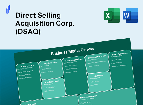 Direct Selling Acquisition Corp. (DSAQ): Business Model Canvas