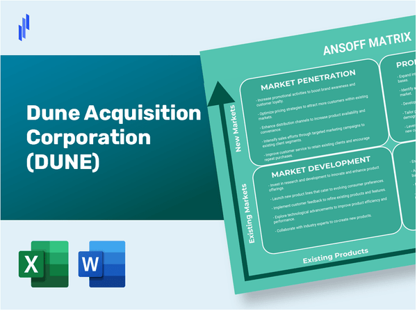 Dune Acquisition Corporation (DUNE)Ansoff Matrix