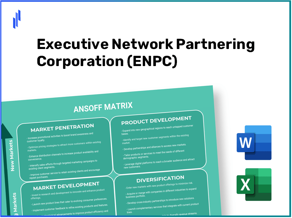 Executive Network Partnering Corporation (ENPC)Ansoff Matrix