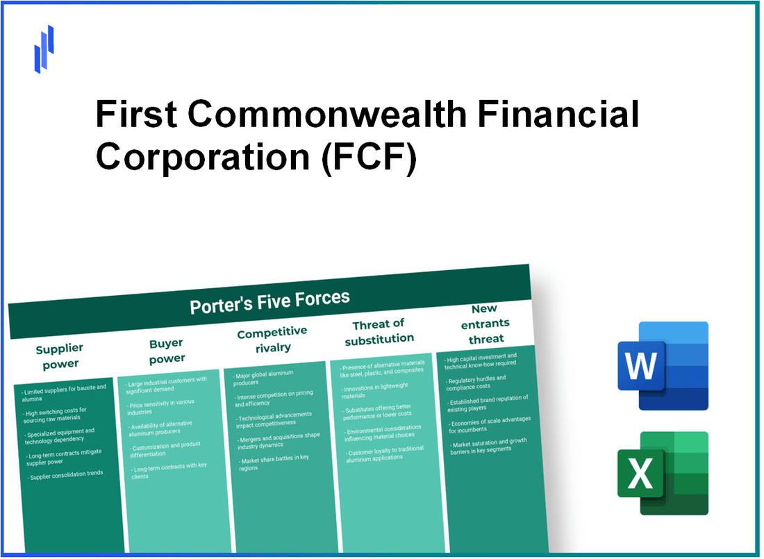 What are the Porter’s Five Forces of First Commonwealth Financial Corporation (FCF)?