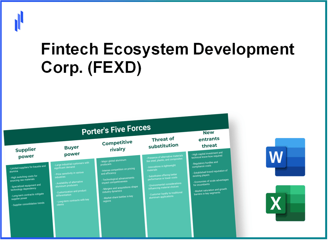 What are the Porter’s Five Forces of Fintech Ecosystem Development Corp. (FEXD)?