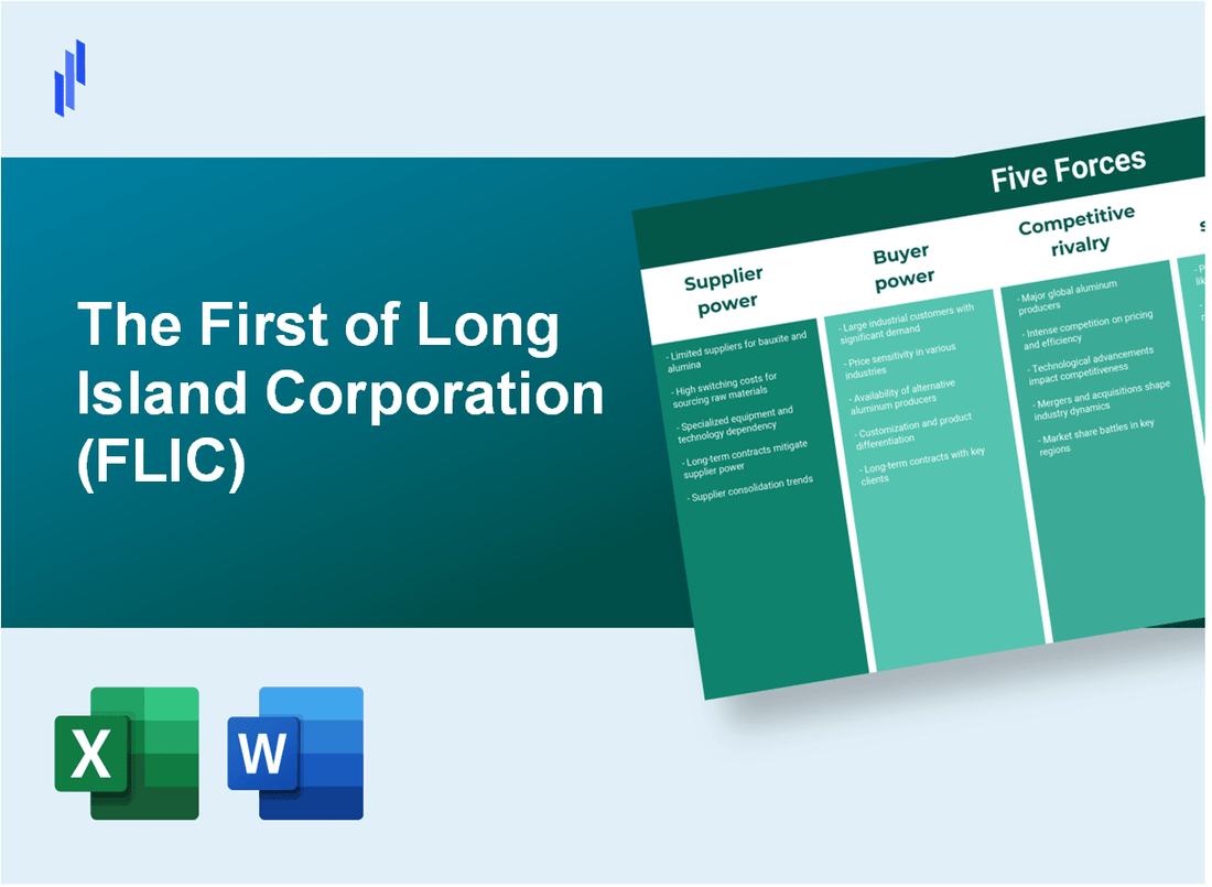 What are the Porter’s Five Forces of The First of Long Island Corporation (FLIC)?