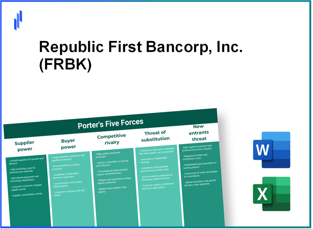 What are the Porter’s Five Forces of Republic First Bancorp, Inc. (FRBK)?