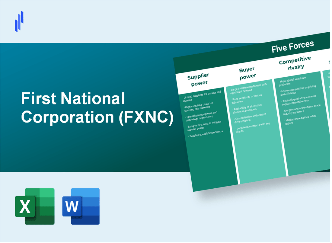 What are the Porter’s Five Forces of First National Corporation (FXNC)?