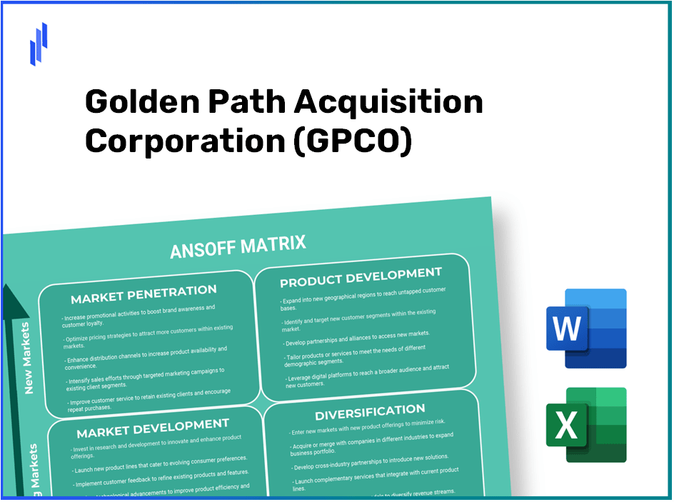 Golden Path Acquisition Corporation (GPCO)Ansoff Matrix