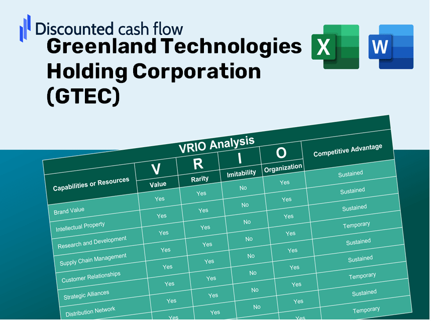 Greenland Technologies Holding Corporation (GTEC): VRIO Analysis [10-2024 Updated]