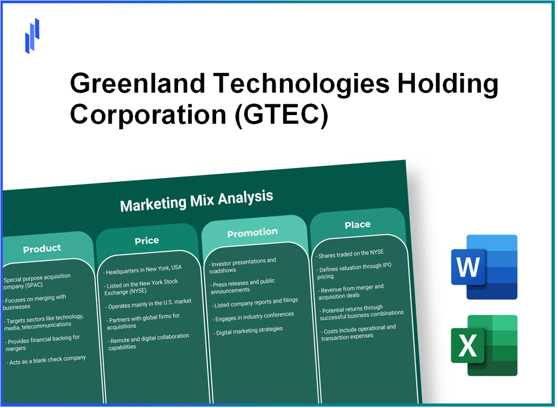 Marketing Mix Analysis of Greenland Technologies Holding Corporation (GTEC)