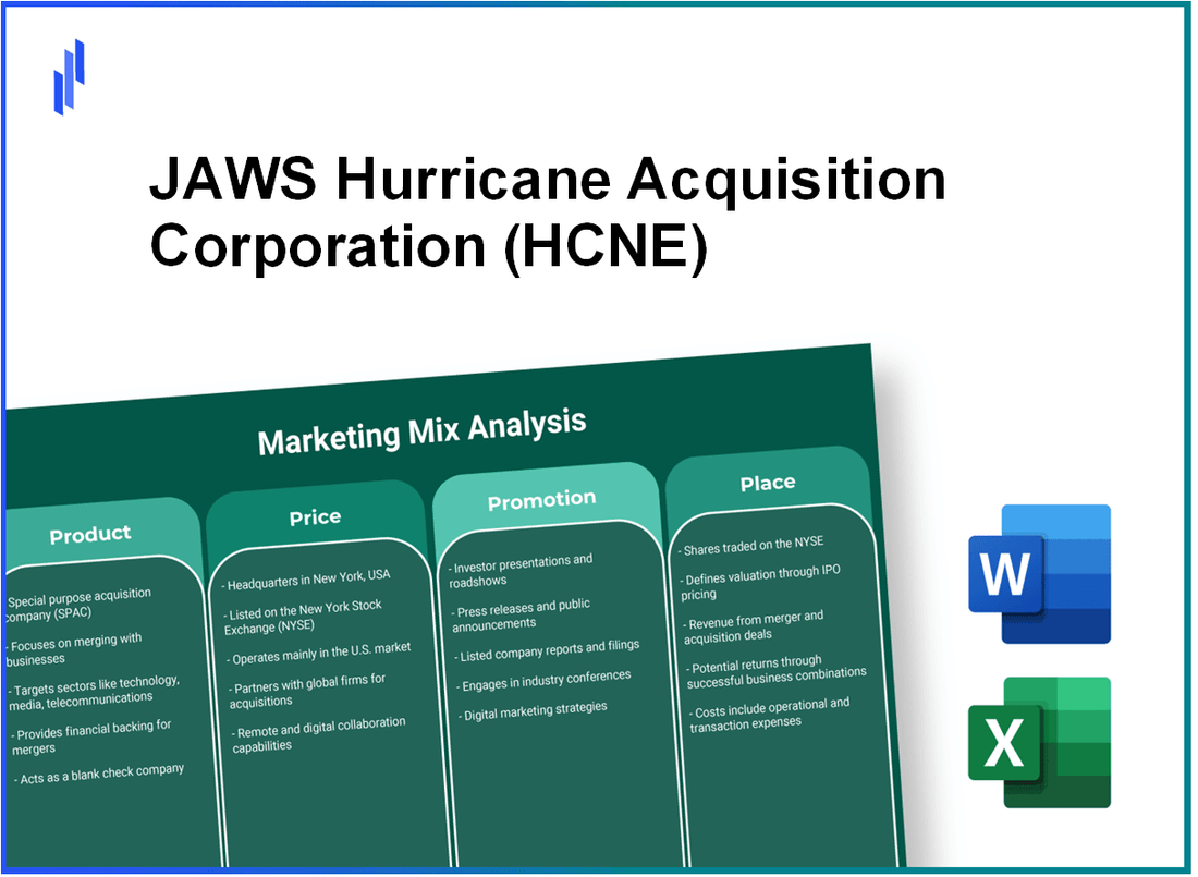 Marketing Mix Analysis of JAWS Hurricane Acquisition Corporation (HCNE)