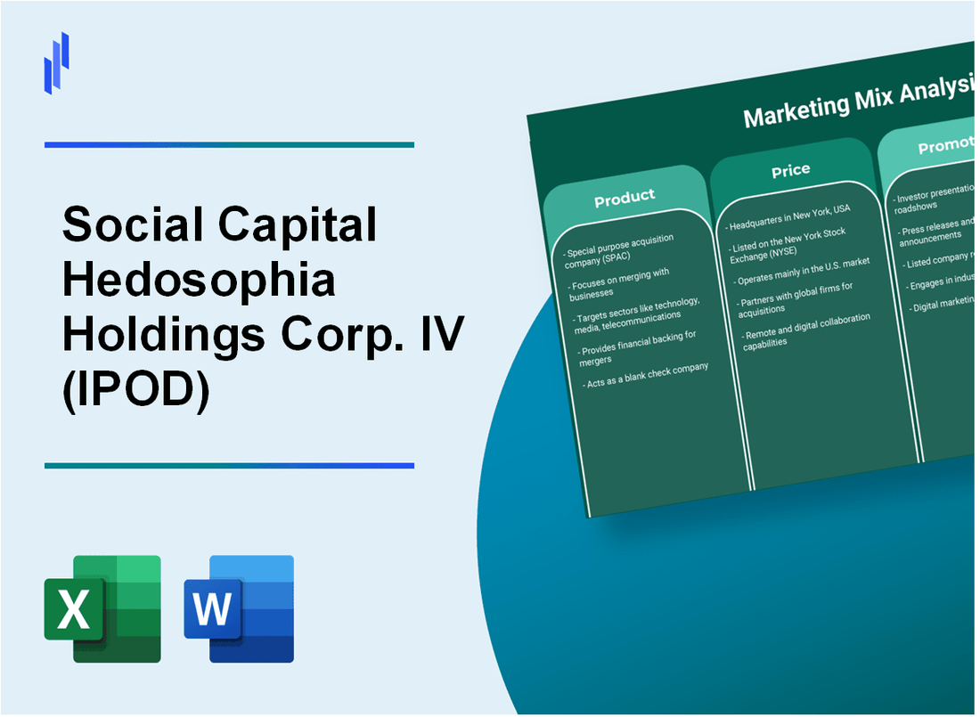 Marketing Mix Analysis of Social Capital Hedosophia Holdings Corp. IV (IPOD)