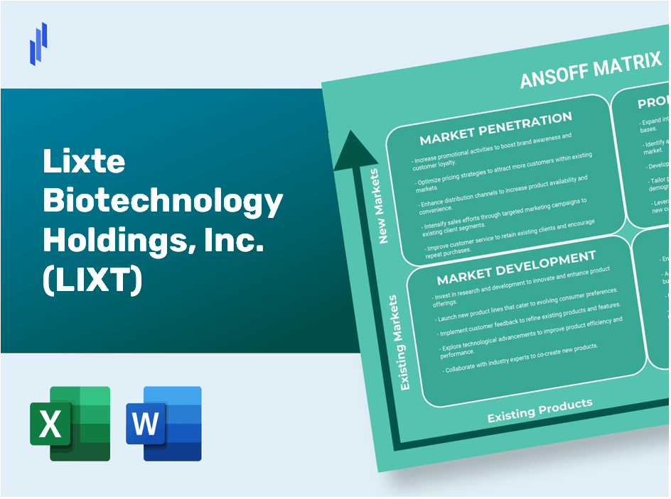 Lixte Biotechnology Holdings, Inc. (LIXT)Ansoff Matrix