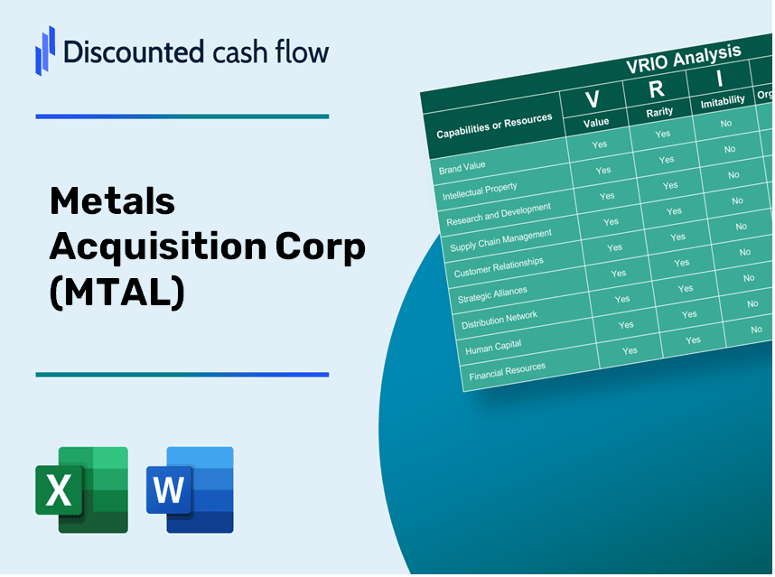 Metals Acquisition Corp (MTAL): VRIO Analysis [10-2024 Updated]