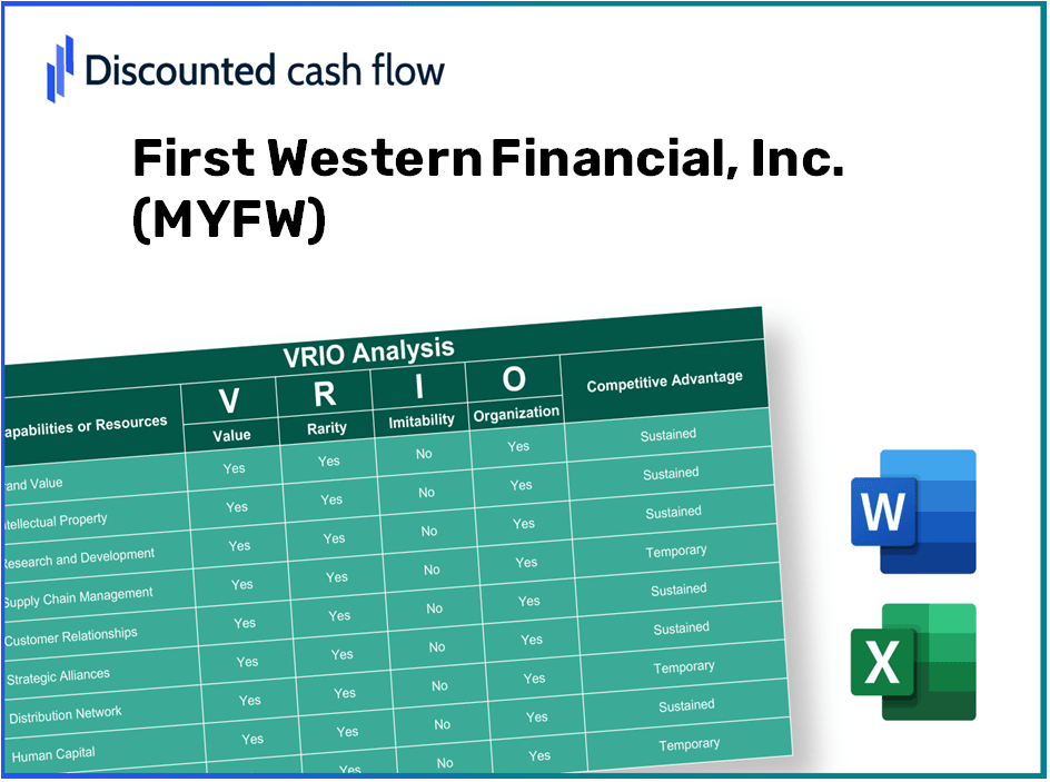 First Western Financial, Inc. (MYFW): VRIO Analysis [10-2024 Updated]