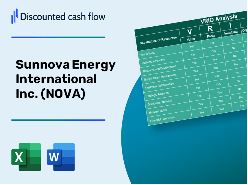 Sunnova Energy International Inc. (NOVA): VRIO Analysis [10-2024 Updated]