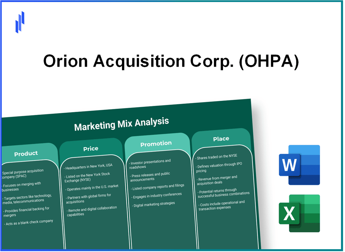 Marketing Mix Analysis of Orion Acquisition Corp. (OHPA)