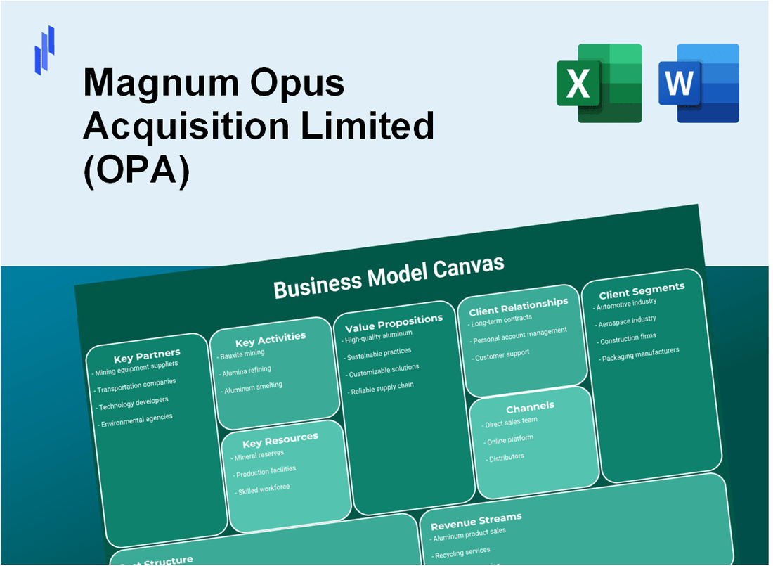 Magnum Opus Acquisition Limited (OPA): Business Model Canvas