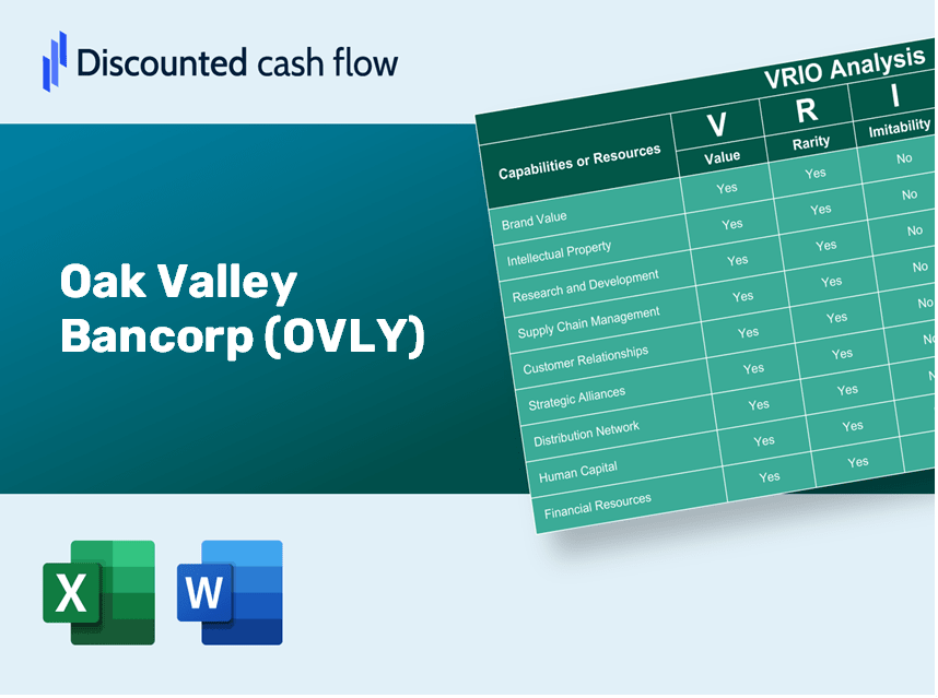 Oak Valley Bancorp (OVLY): VRIO Analysis [10-2024 Updated]